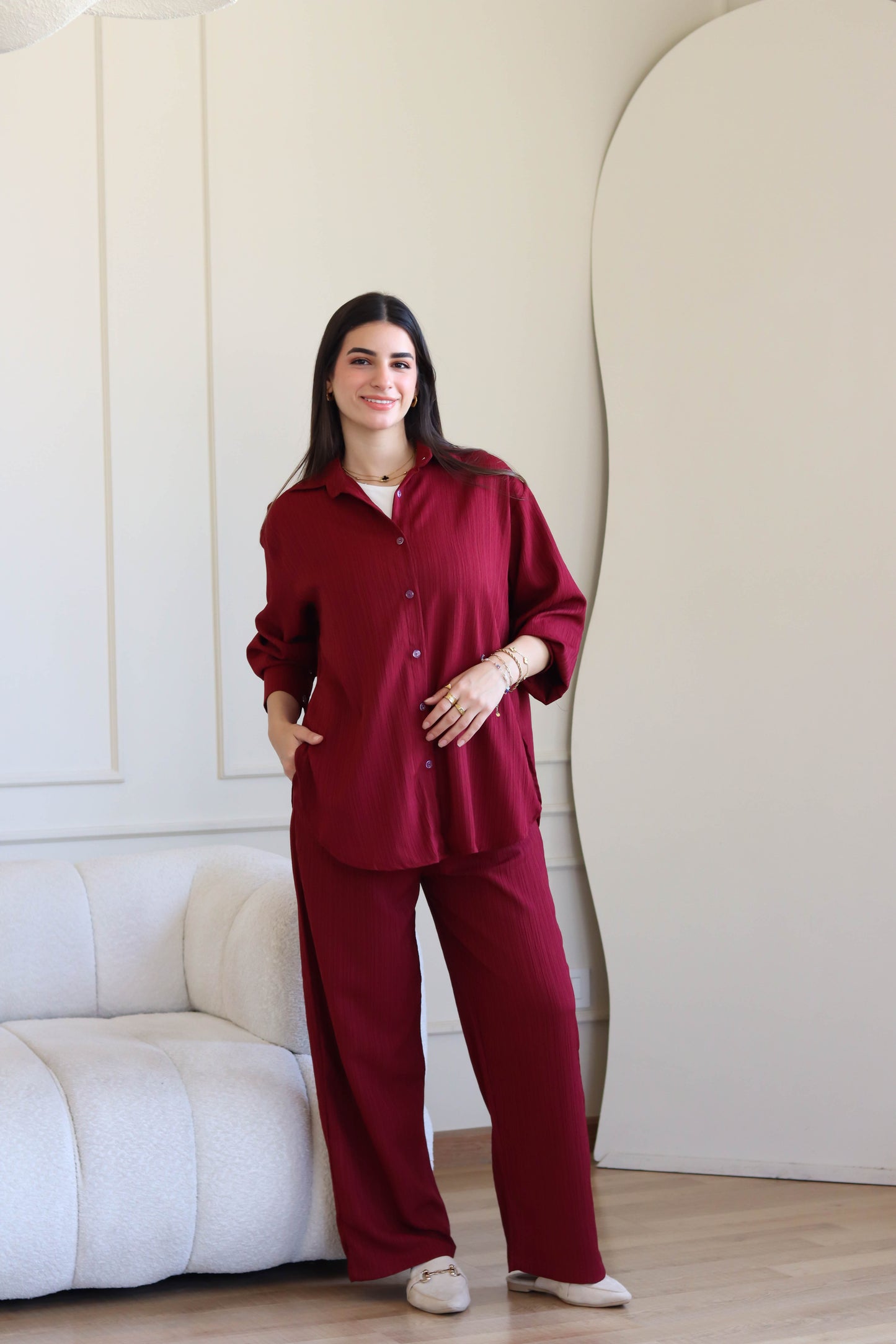 Vintage burgundy set