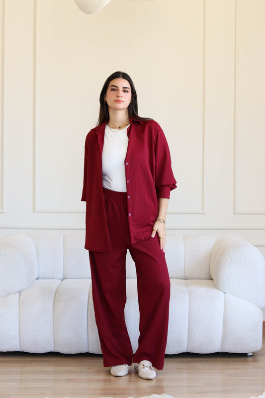 Vintage burgundy set