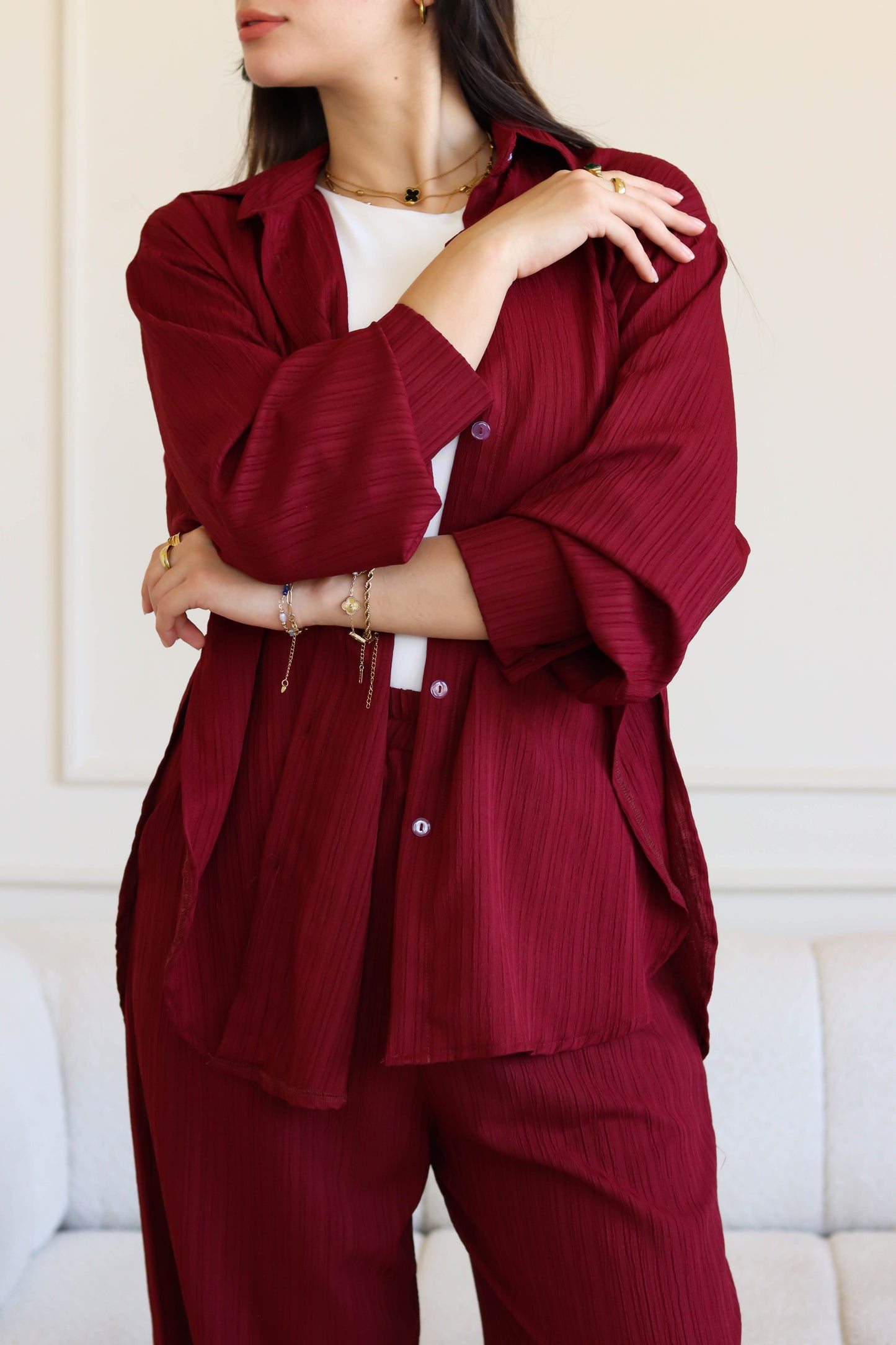 Vintage burgundy set