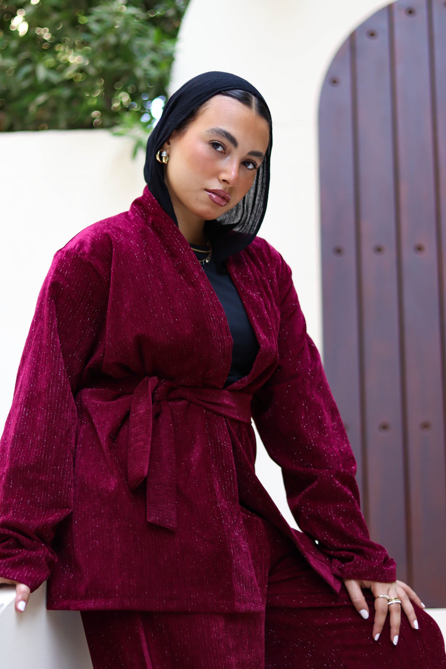 The sparkle set in Burgundy